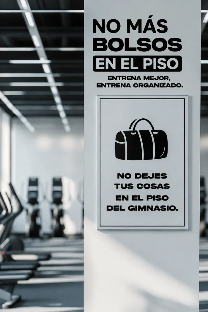 ¿Tu gimnasio no permite bolsos en el área de entrenamiento?